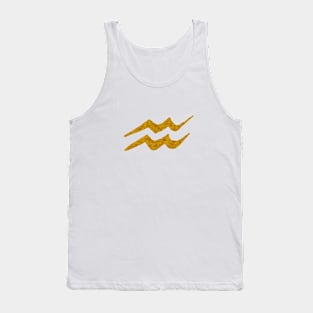 Aquarius Golden Symbol Tank Top